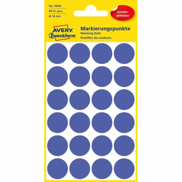 Avery Zweckform 3596  etikety modré  18m