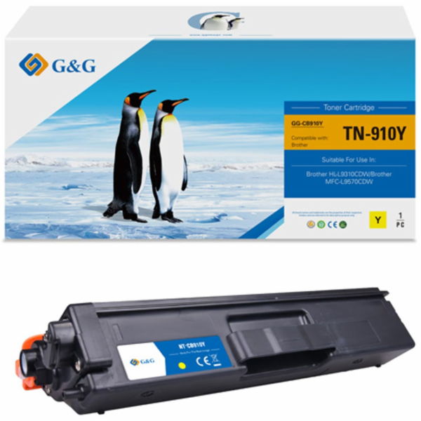 G&G Toner kompatibilní s pro Brother TN910Y, NT-CB910Y, ž...