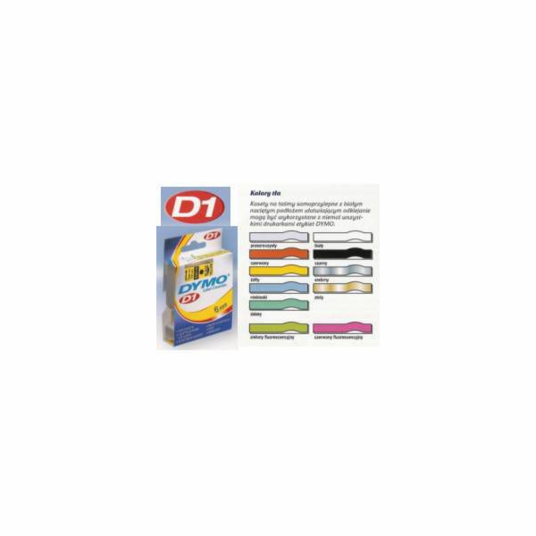 Dymo D1 - Self -Adhesive - Černá na transparentní - Roll ...