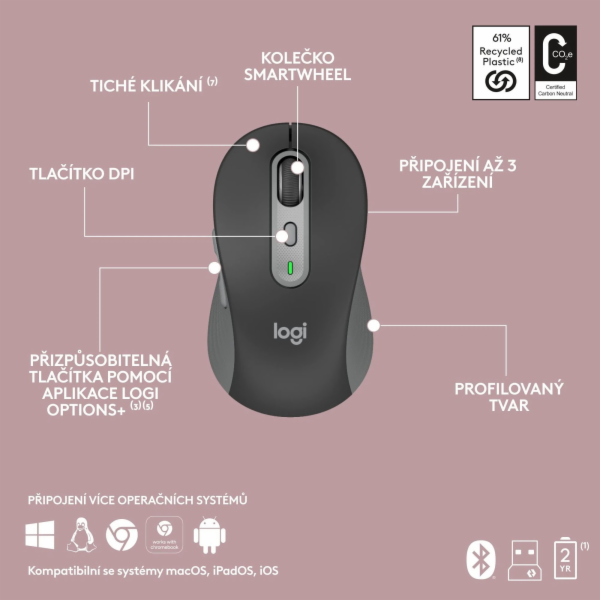 Logitech Signature Slim Combo MK950 - Sada klávesnice a m...