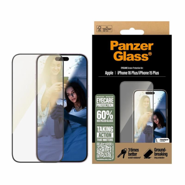 PanzerGlass ochranné sklo UWF EyeCare pre iPhone 16 Plus/...
