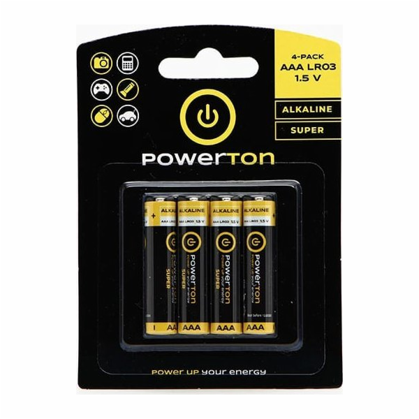 baterie Powerton 1,5  AAA  4-pack  blist