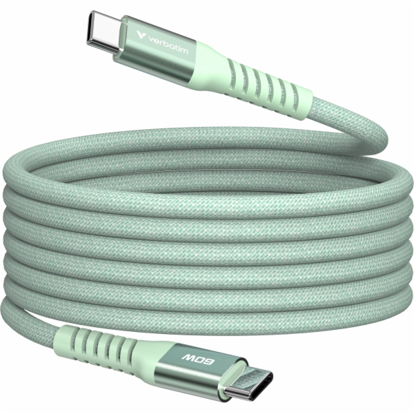 Verbatim USB-C->C magnetický kabel Sync & Charge 60W zelený