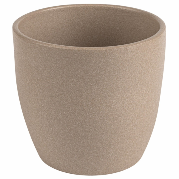 Květináč Domoletti Emi, keramický, O 13,5 cm, hnědý