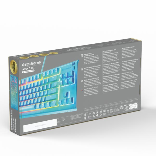 SteelSeries Apex 3 TKL US, aqua