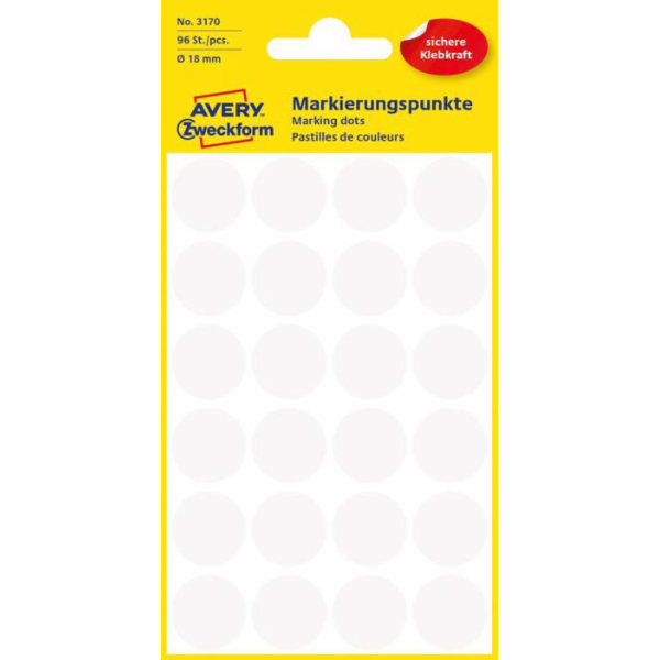 Avery Zweckform 3170  etikety bílé  18mm