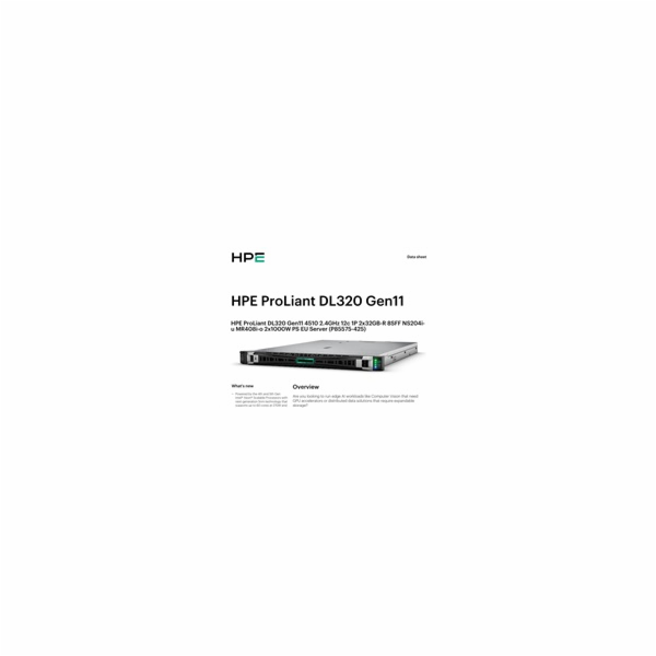 HPE DL320 G11 4510, 64GB, 2 x 480GB NVME, MR408i-o