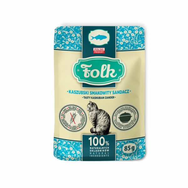 FOLK Tasty Kashubian zander Mono - mokré krmivo pro kočky...