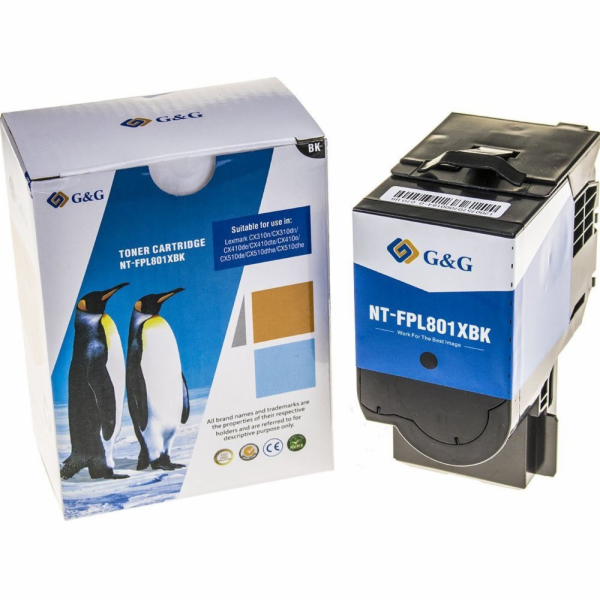 G&G Toner kompatibilní s Lexmark 80C2SK0, NT-FPL801XBK-A,...