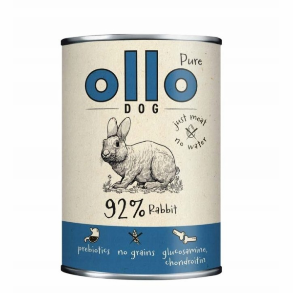 OLLO Pure Rabbit - vlhké krmivo pro psy - 400g
