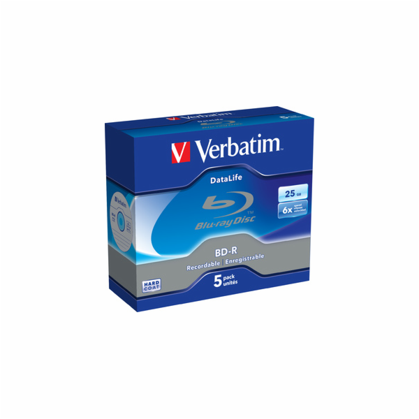 VERBATIM BD-R SL (6x, 25GB),NON-ID, 5ks/pack