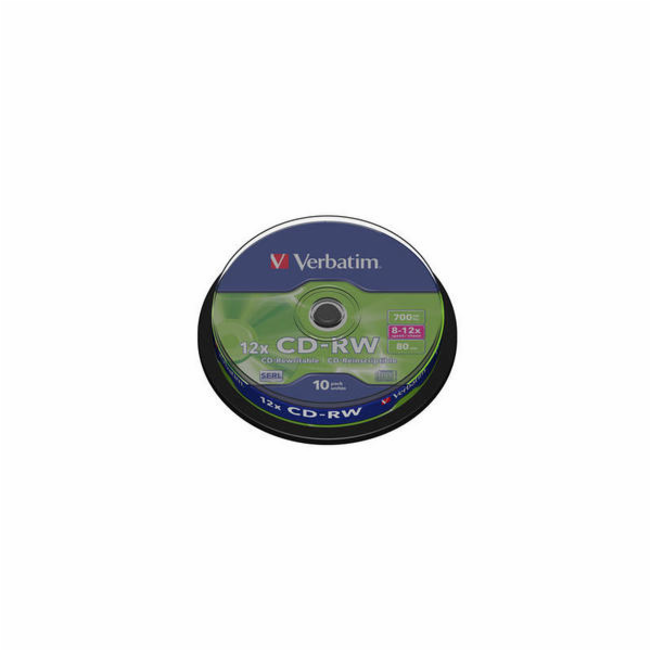 VERBATIM CD-RW 80min. 8-12x, 10 cake