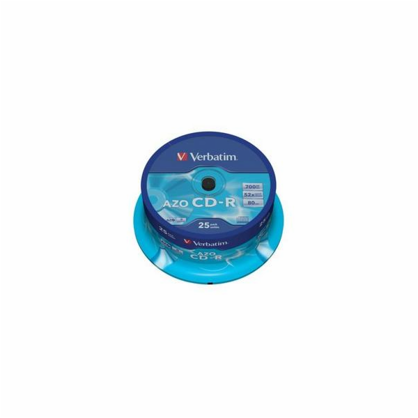 VERBATIM CD-R(25-Pack)Cake/Crystal/52x/700MB