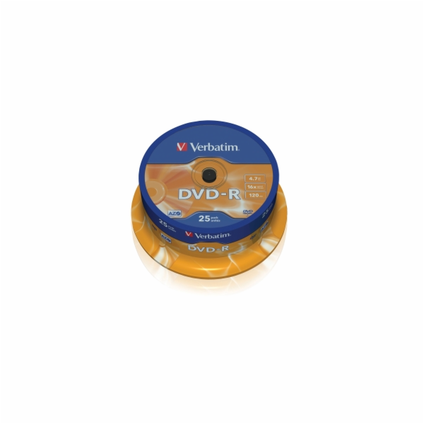 VERBATIM DVD-R(25-Pack)Spindl/MattSlvr/16x/4.7GB