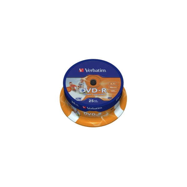 VERBATIM DVD-R(25-Pack)Spindl/Printable/16x/4.7GB