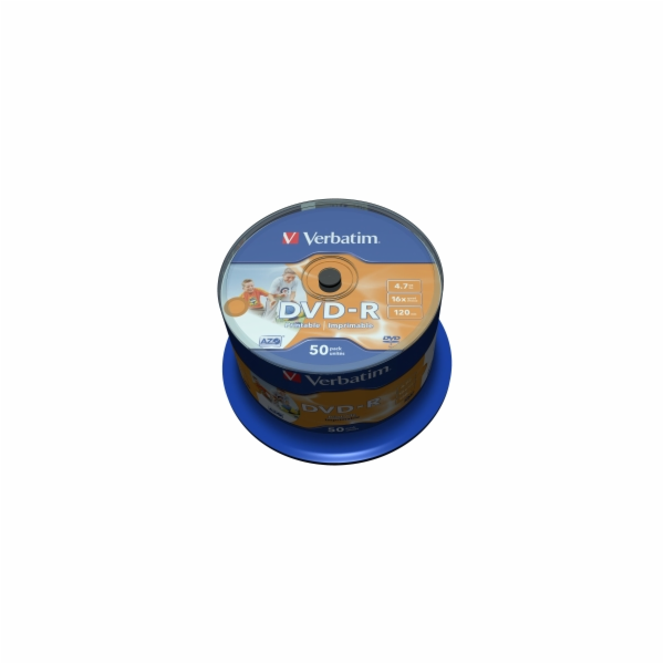 VERBATIM DVD-R(50-Pack)Cake/Print/16x/4.7GB/NoID