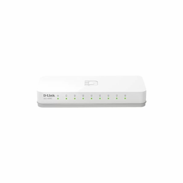 D-Link DES 1008C - Prepínac - nerízený - 8 x 10/100