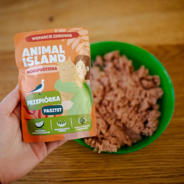 ANIMAL ISLAND Mono Quail - mokré krmivo pro kočky - 100g