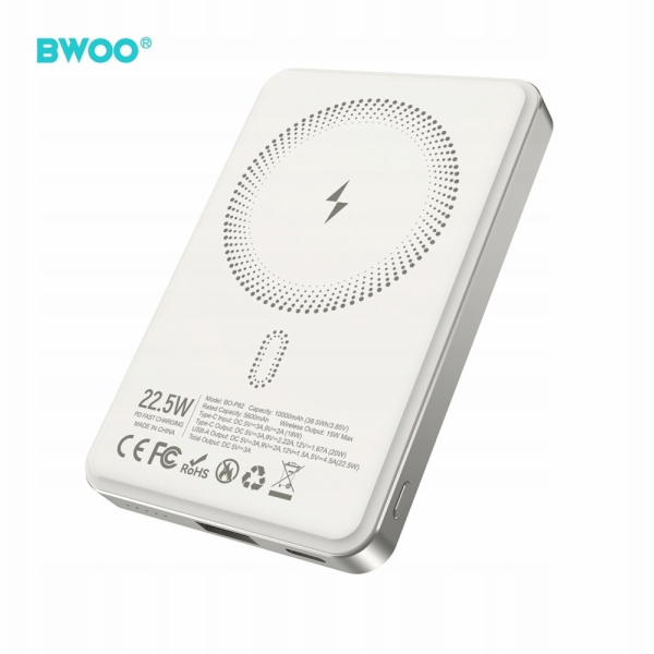 BWOO Powerbanka BWOO P82 BO 10000mah 15w bezdrátové nabíj...