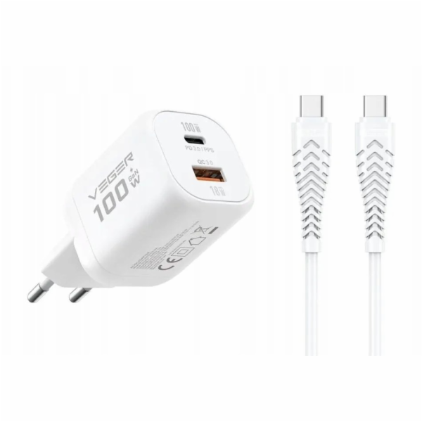 Veger Nabíječka Síťová nabíječka pro telefon USB A + Type...