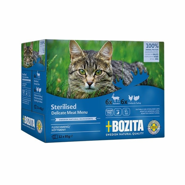 BOZITA Sterilised Delicate meat menu Box - mokré krmivo p...