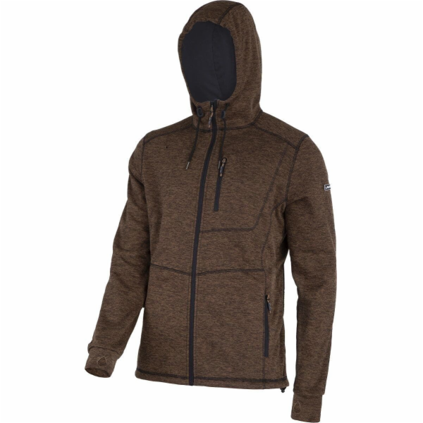Lahti Pro Mikina s kapucí se zipem, hnědá, 2XL, CE, LAHTI