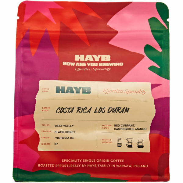 HAYB Kávová zrna Costa Rica Los Duran 250 g