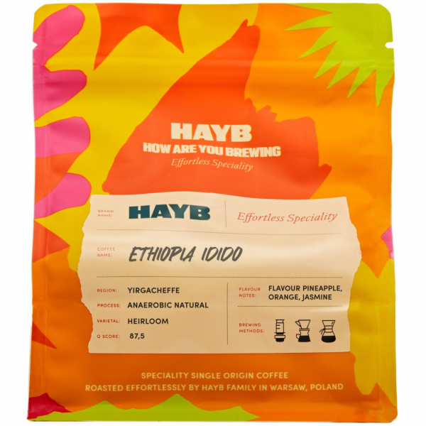HAYB Filtrovaná zrnková káva Ethiopia Idido 250 g