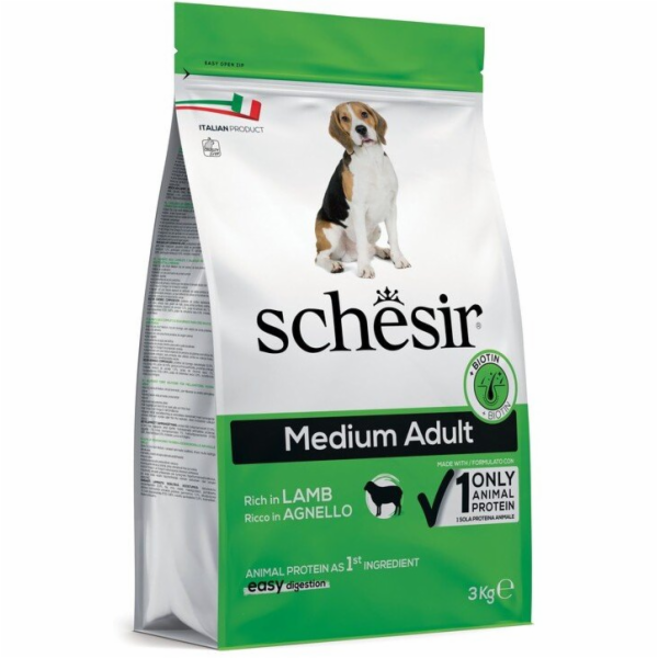 Schesir Original, suché krmivo pro psy, jehněčí, 3 kg, sá...