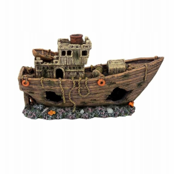 Terra Natura Aqua dekorace do akvária vrak lodi velká 29 cm