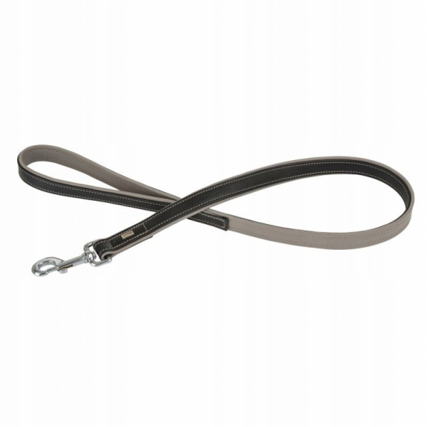 BarryKing Kožené vodítko , S: 20 mm / 100 cm, černé/šedé