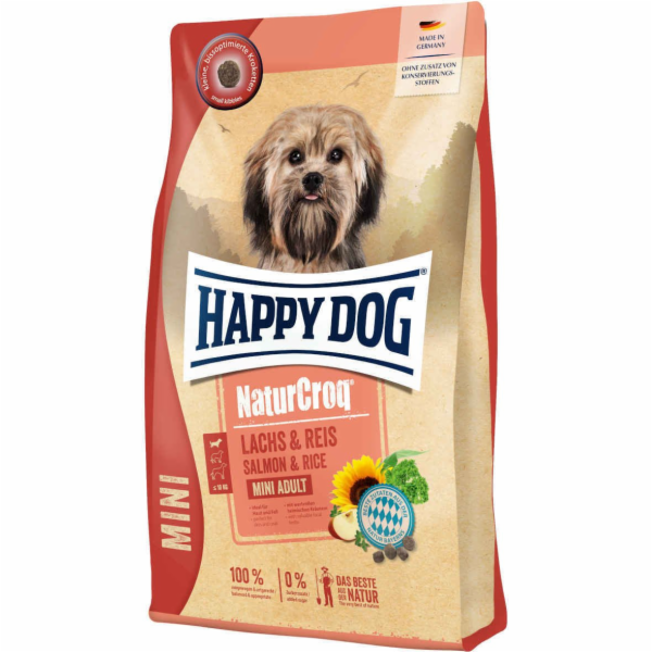 Happy Dog NaturCroq Mini losos a rýže, suché krmivo, 4 kg