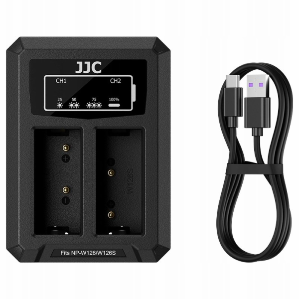 JJC Nabíječka fotoaparátů s dvojitým USB-C portem pro 2 d...