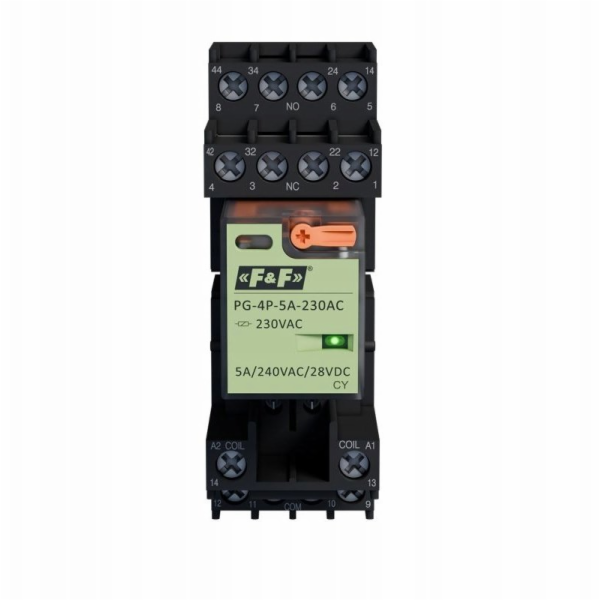 FF Sada GPK-4P-230AC: Relé rozhraní PG-4P-5A-230AC s pati...