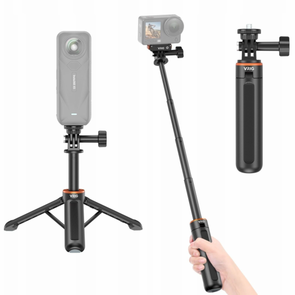 VRIG stativ Selfie Stick Grip 3v1 pro Gopro Insta360 Dji ...