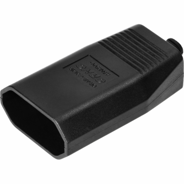 Orno Plochá zásuvka bez uzemnění, 2,5A, 250V, černý polyk...