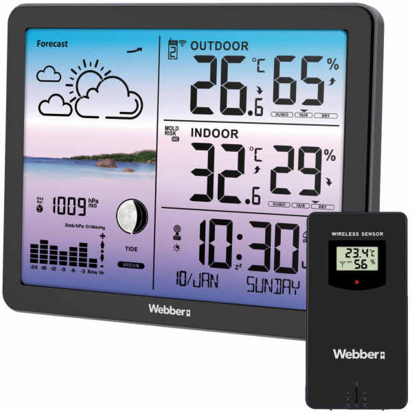 Webber ova meteorologická stanice WS305C s bezdrátovým se...