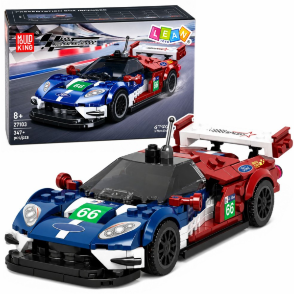 LeanToys Vitrína GT2016 se sportovními auty, 347 dílků.