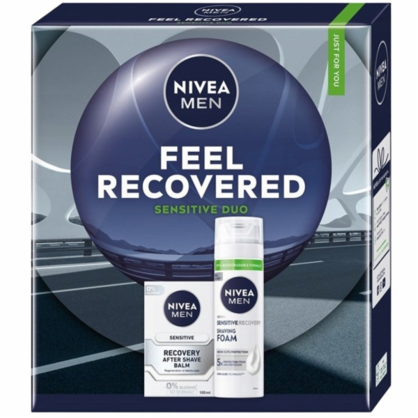 Nivea Men Feel Recovered sada pěna na holení 200ml + balz...