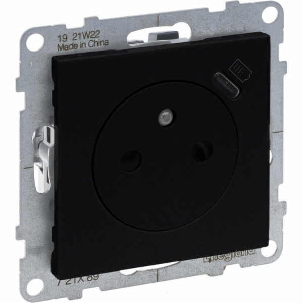 Legrand SUNO - Plochá zásuvka 2P+Z - 16 A - s USB typu C ...