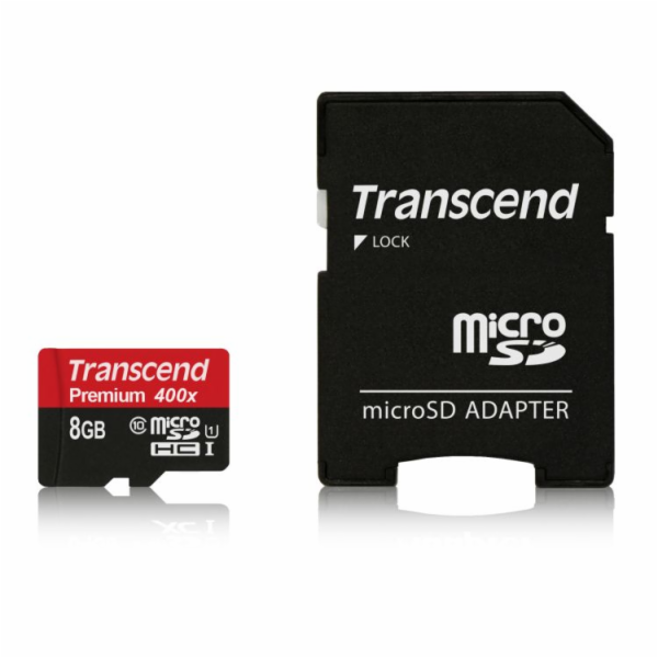 TRANSCEND MicroSDHC karta 8GB Premium, Class 10 UHS-I 300...