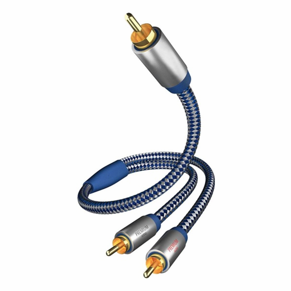 in-akustik Premium Y Subwoofer Kabel Cinch - 2x Cinch 2,0 m