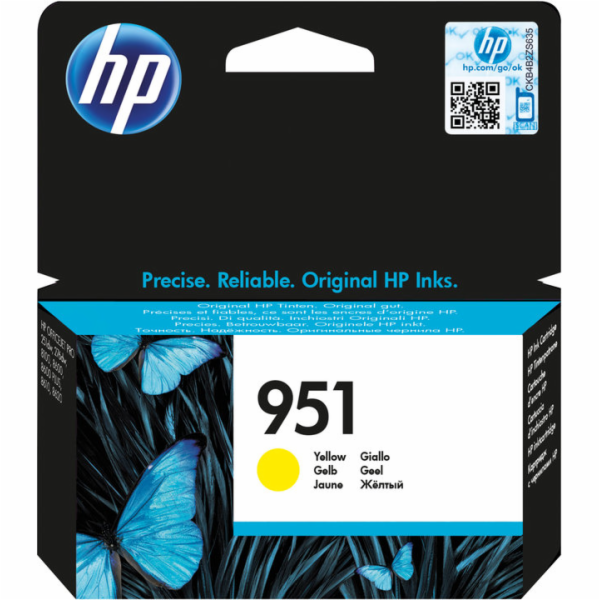 HP 951 Yellow Original Ink Cart, CN052AE (700 pages)