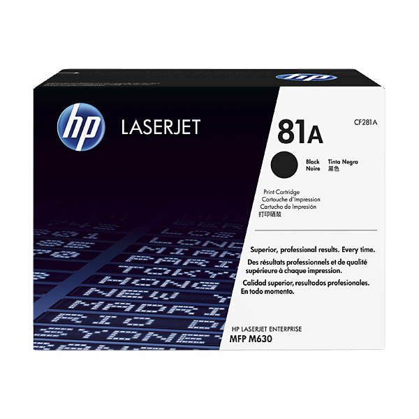 HP 81A Black LJ Toner Cart, CF281A (10,500 pages)