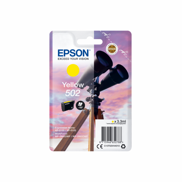 EPSON singlepack,Yellow 502,Ink,standard