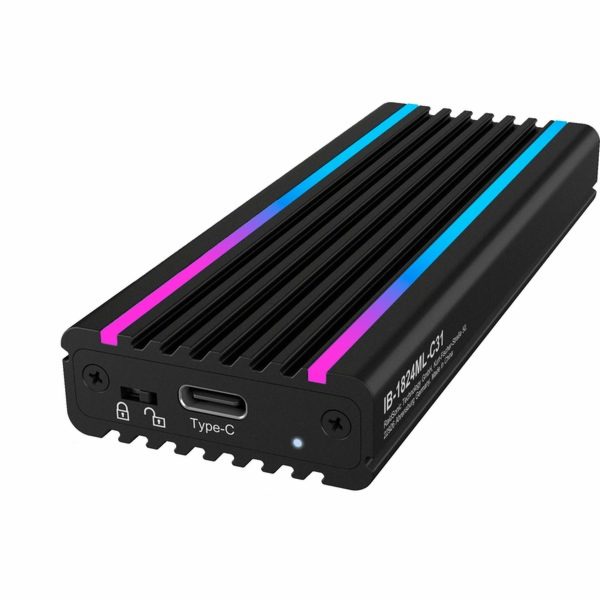 Icy Box IB-1824ML-C31 (schwarz, RGB-Beleuchtung)