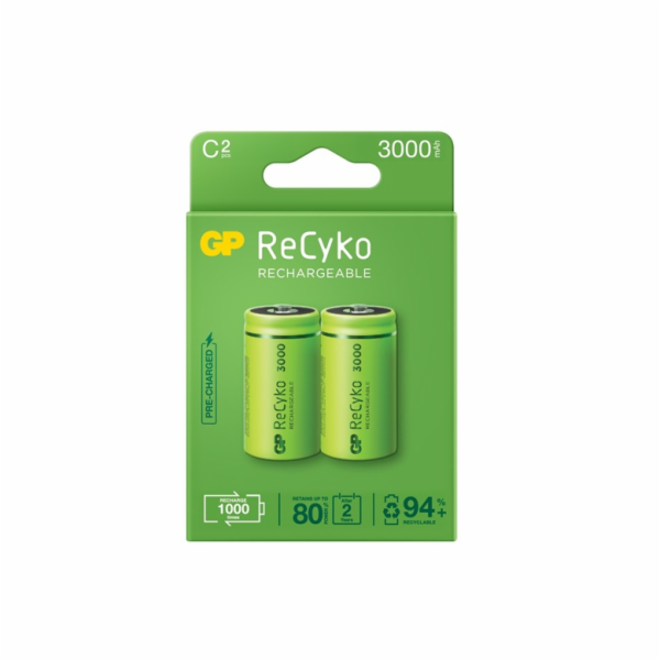 GP C ReCyko 3 000 mAh, nabíjecí, 2 ks PP