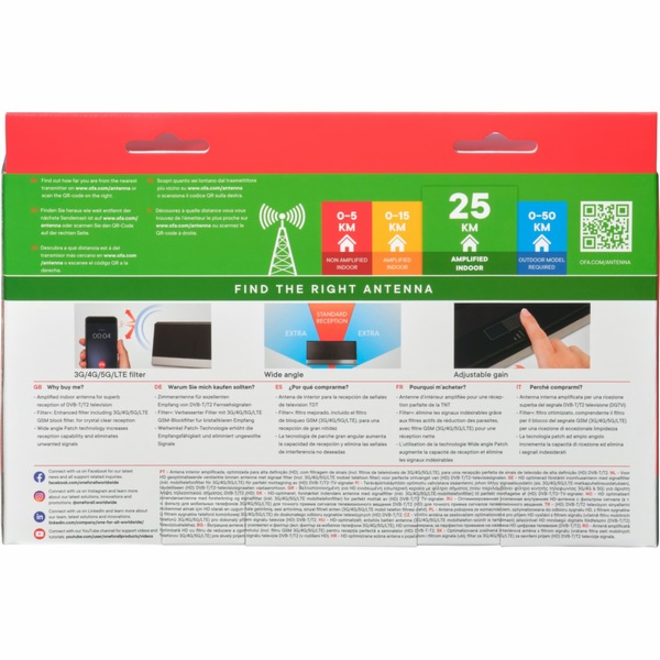 One pro All DVB-T2 Alu STAND anténa 5G cerná SV9385-5G