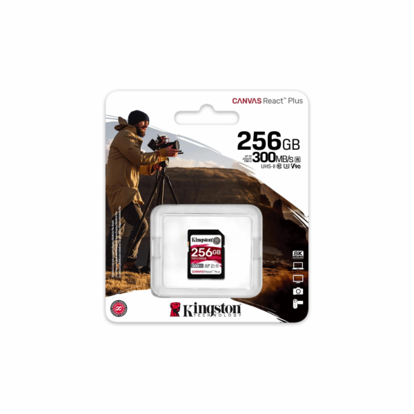 Kingston SDXC karta 256GB Canvas React Plus SDXC UHS-II 3...