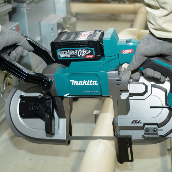 Makita Akku-Bandsäge PB002GZ XGT, 40Volt (blau/schwarz, o...
